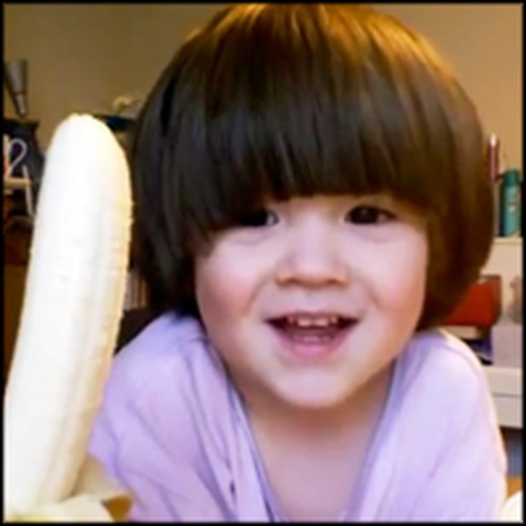 Sweetest Little Girl Has the Cutest Way of Saying Banana