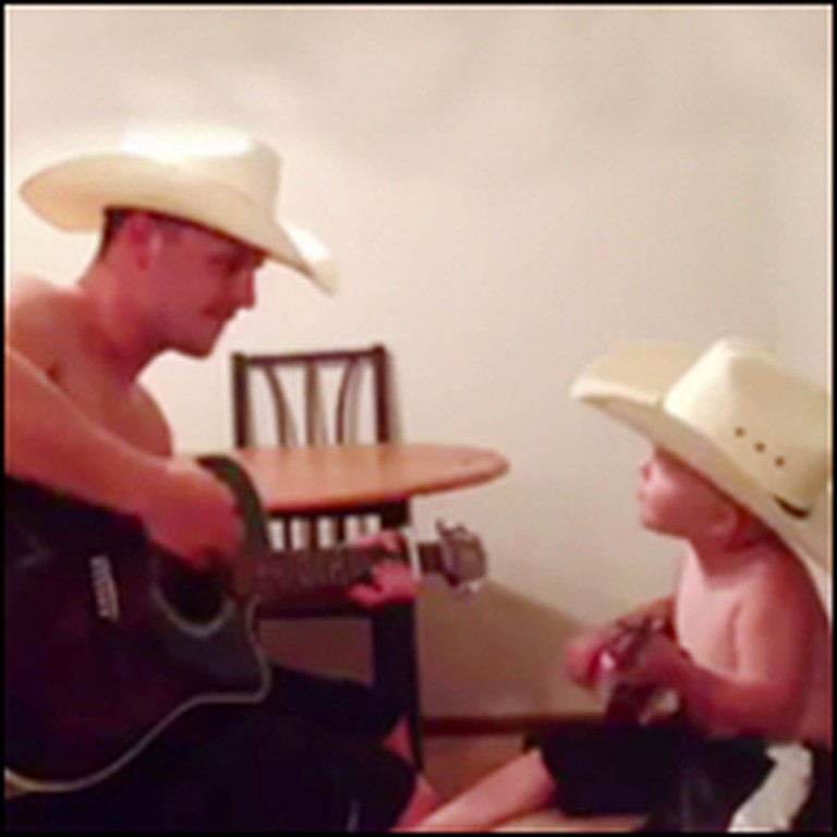  Cowboy Daddy and Baby Buckaroo Sing the CUTEST Country Duet
