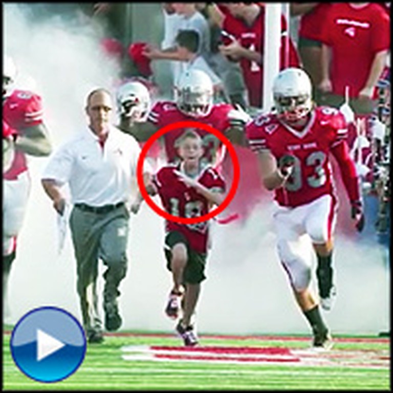 Child with Brain Cancer is Befriended by College Football Team