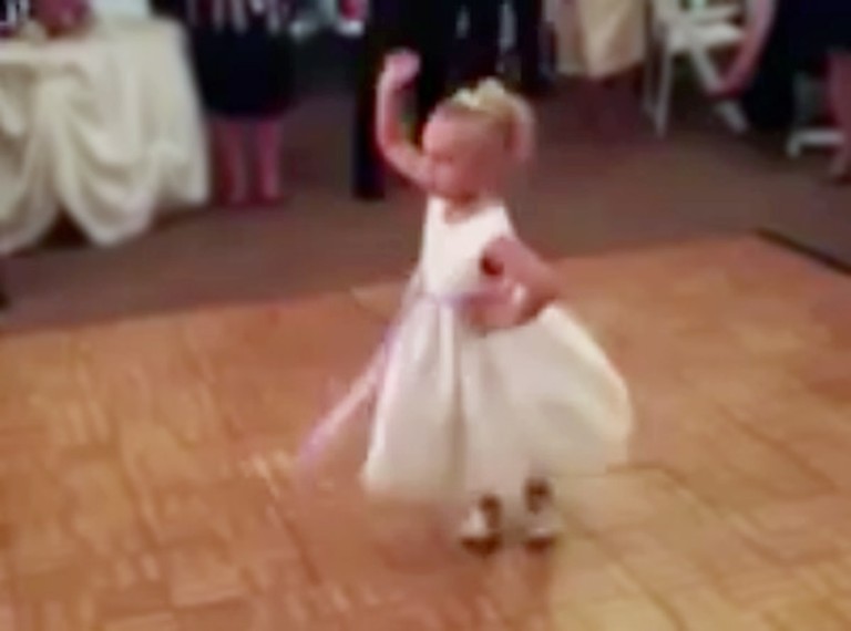 Flower Girl Steals the Show at Wedding Reception - With the Cutest Dance