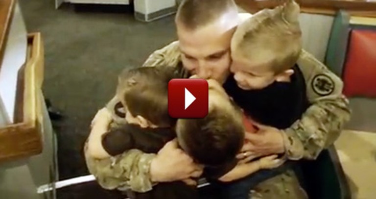 Sneaky Soldier Tricks His Family With This Adorable Surprise