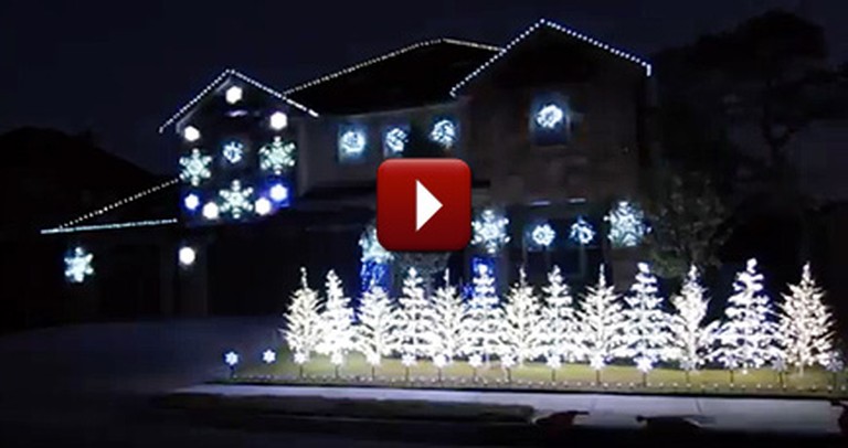 Someone is Ready for the Holidays - Check Out This Amazing Light Display