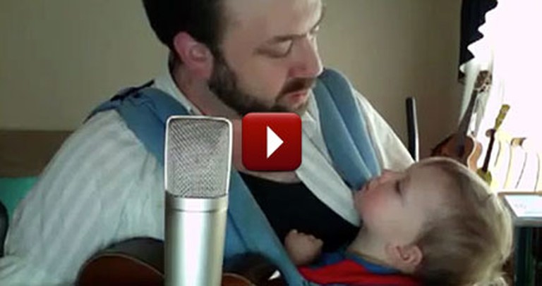 Loving Father Sings Hallelujah to his Baby Boy