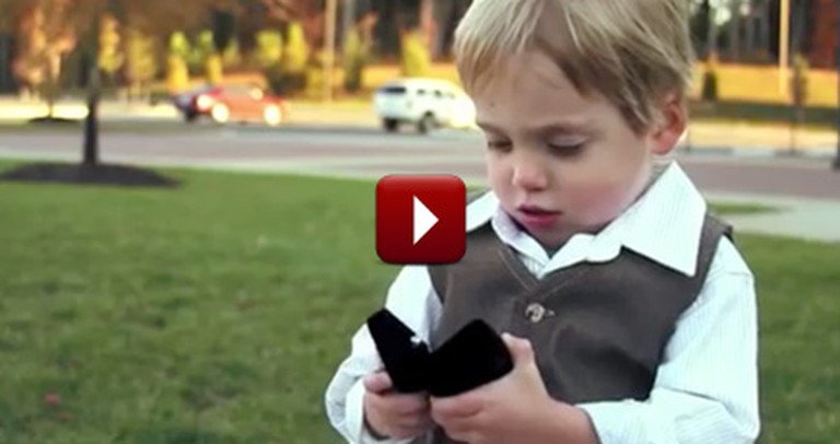 Darling Little Boy Helps Make the Cutest Proposal Ever