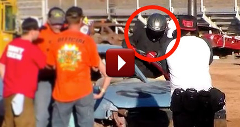 A Demolition Derby Driver Reduced a Woman to Tears of Joy With a Surprise