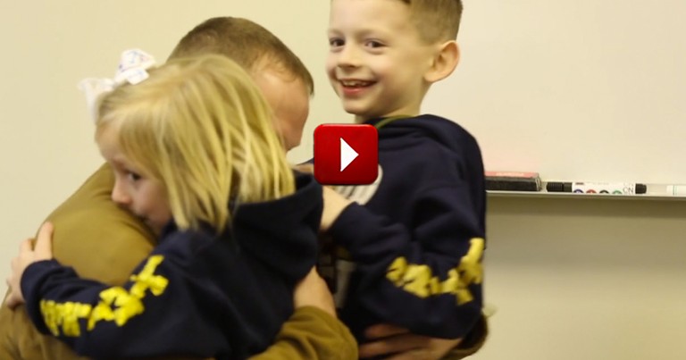 It Started Off as a Typical School Day, Until These Kids Got the BEST Surprise Visitor!