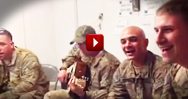Here Is The One Song You'll Be Singing All Day.  These Soldiers Will Melt Your Heart!