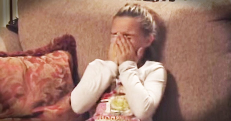 This Girl Was So Shocked She Couldn't Move or Speak.  At :47 Find Out Why!  Awww!