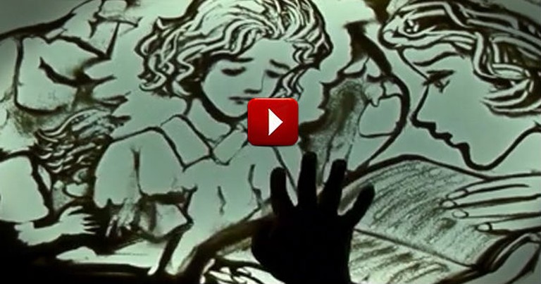 Beautiful Sand Art Performance Will Move You!  This Story Is So Heartwarming.