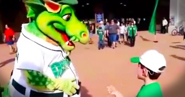 How This Mascot STUNNED A Young Fan Melted My Heart. This Surprise Hit a Home Run!