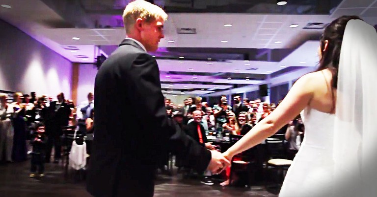 This Bride And Groom Had Guests Frozen In Their Seats With This First Dance Surprise! So Cute.