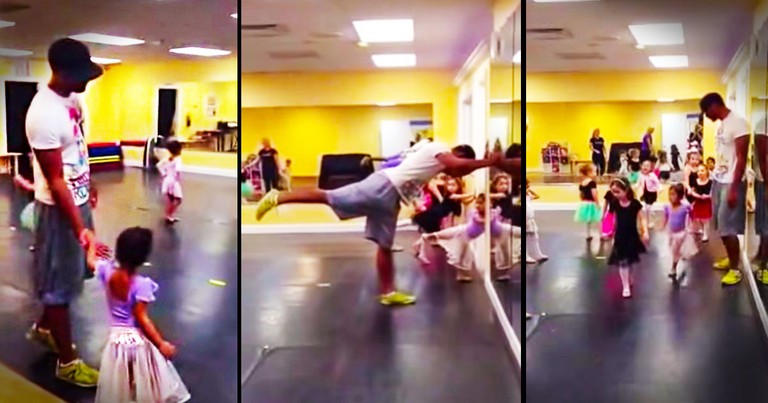 When You Learn Why This Dad's In Dance Class, Your Heart Will Melt! Awwww!