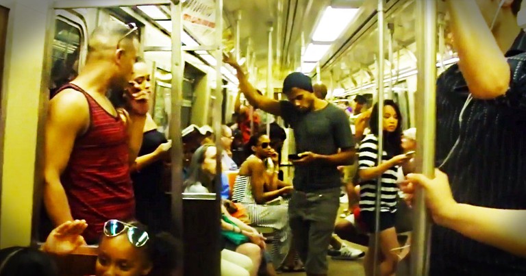 You Would Never Expect THIS To Happen On The Subway! I Wish I'd Seen This Roaring Surprise!