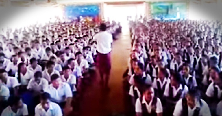 Now This Has To Be The Coolest School Assembly Of All Time. And They're Singing For JESUS!