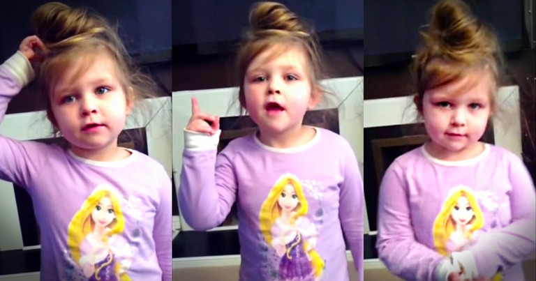 Apparently, This 4-Year-Old Doesn't Know All The Words. But She's Still Gonna Put On A Precious Show