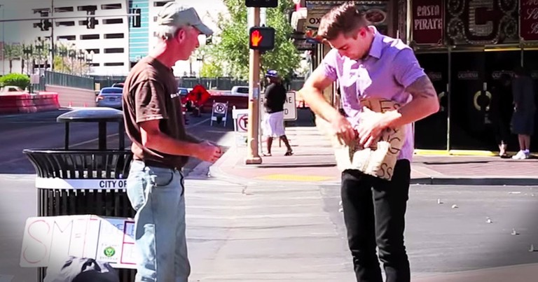 When This Guy Ripped Up A Poor Homeless Man's Sign I Was Shocked. Then I Found Out WHY!