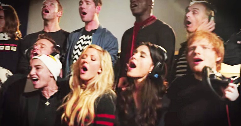 30 Huge Pop Stars Came Together To Sing A Christmas Song That'll Have You In Tears. Um. . .WOW!