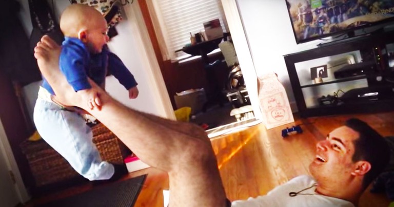 Father With No Arms Find Adorable Ways To Bond With His Baby Boy