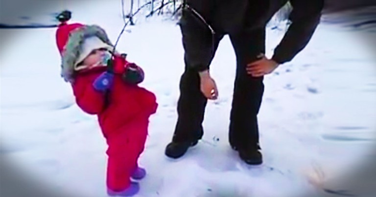2-Year-Old Adorably Catches Her First Fish