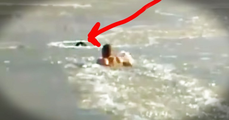 Man Breaks Thru Frozen River To Save His Dog