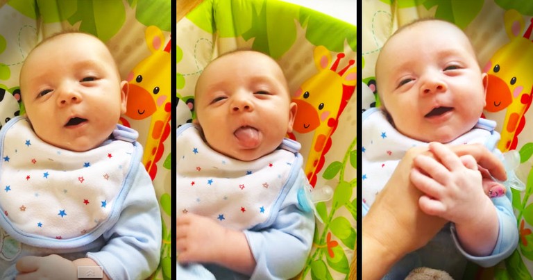 7-Week-Old Baby Has Something To Say--Aww!