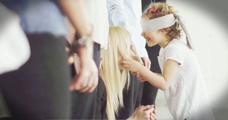 Kids Finding Their Mom While Blindfolded Shows What A Special Bond Moms Have With Their Kids
