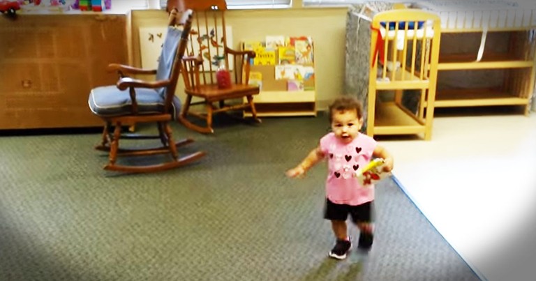 She Just Saw Daddy After Her First Day Of Daycare, And The Reaction...ADORABLE!