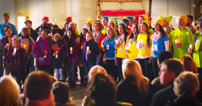 They're Caroling In The Most Unlikely Place, And It's Beautiful