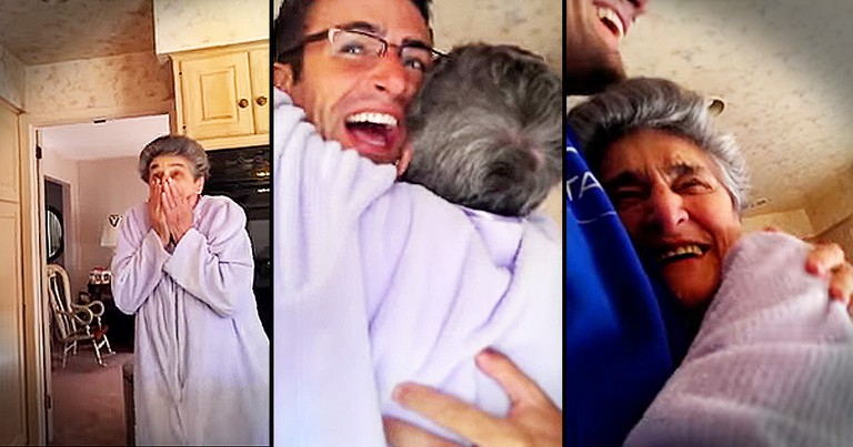 Nana's Reaction To Grandson's Homecoming Surprise Is Too Cute