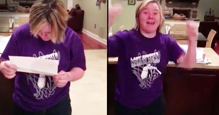 Student With Down Syndrome Breaks Down After Getting In To College