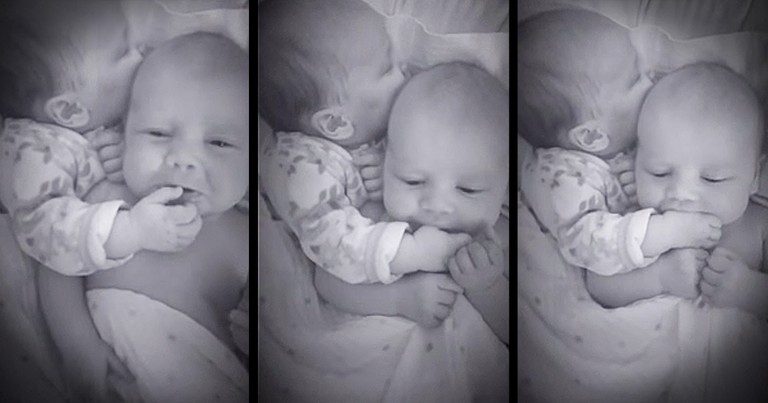 Twin Brother Helps Soothe Baby Sister In The Sweetest Way