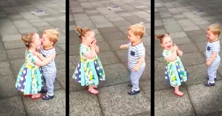 A Sweet Little Girl Kissed Him. And His Reaction Was TOO Perfect! 