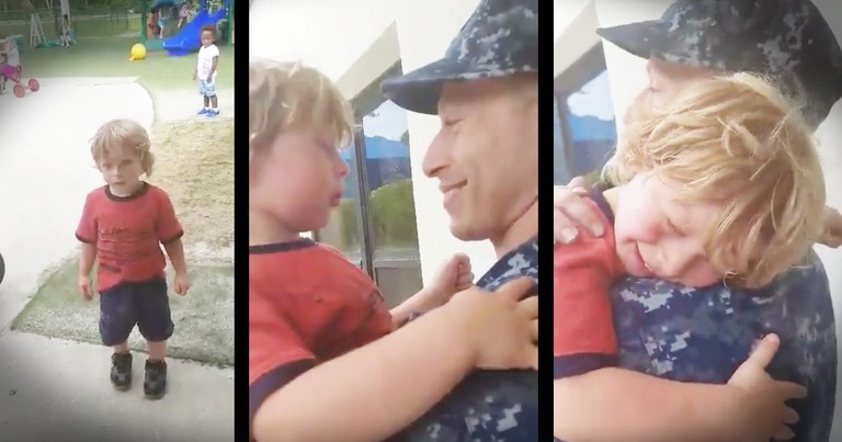 Precious Toddler Surprised By His Sailor Daddy Stole Our Hearts