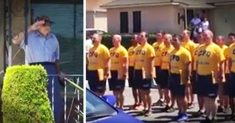 Sailors Honoring A WWII Veteran Get Emotional Surprise As He Stands To Salute