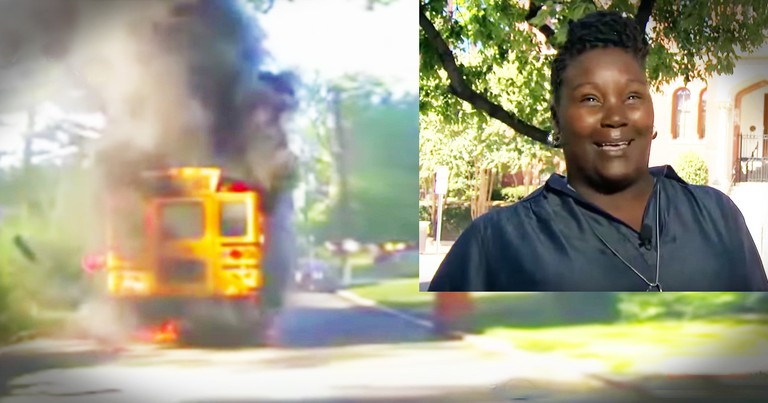 Brave School Bus Driver Battles Flames To Save 20 Kids