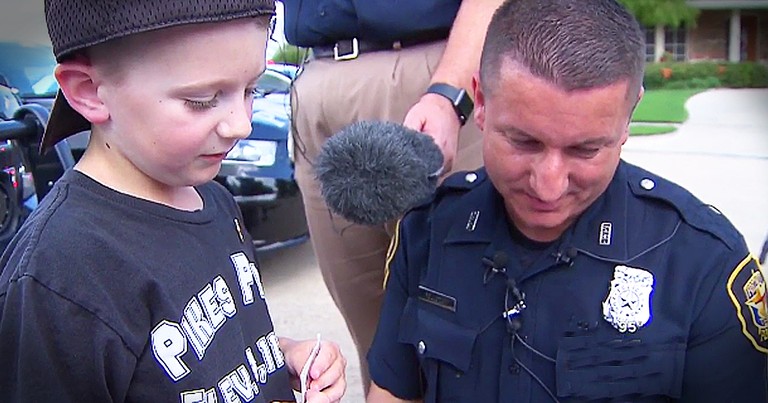 6-Year-Old Writes Thank You Letter To Police Officers And Gets Surprise Visit