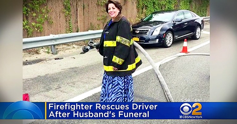 Widow Helps Car Crash Victim On The Way Home From Firefighter Husband's Funeral
