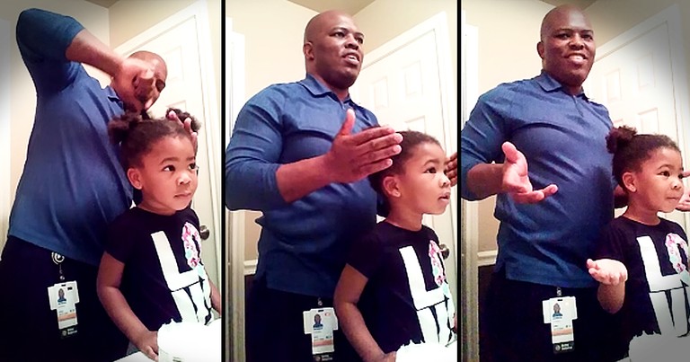3-Year-Old Has Sweet Response When Dad Tries To Do Her Hair