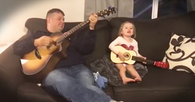 Daddy Daughter Sing The Most Adorable 'You Are My Sunshine' Duet