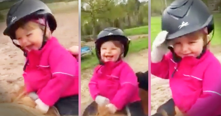 Little Girl's Pony Ride Is The Most Joyful Thing You'll See Today