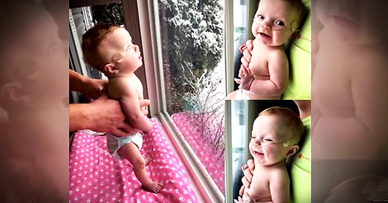 Baby Sees Snow For The First Time After Doctors Said She Would Be Stillborn