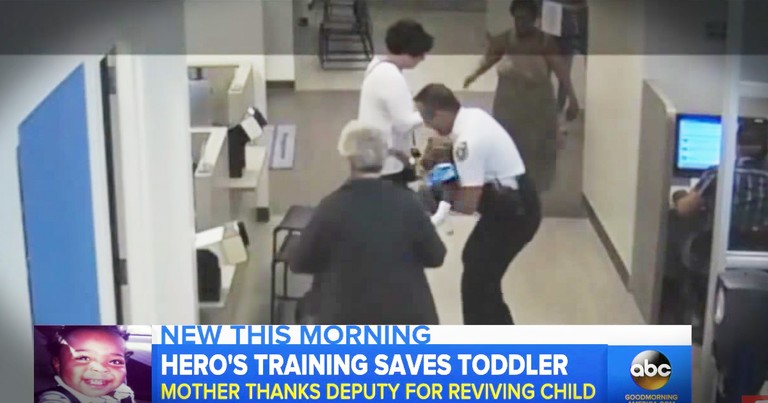 Panicked Mom Gets A Miracle When A Deputy Saved Her 15-Month-Old's Life