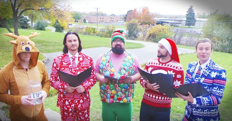 Guys From Home Free Sing A Hilarious Version Of 'Grandma Got Run Over By A Reindeer'