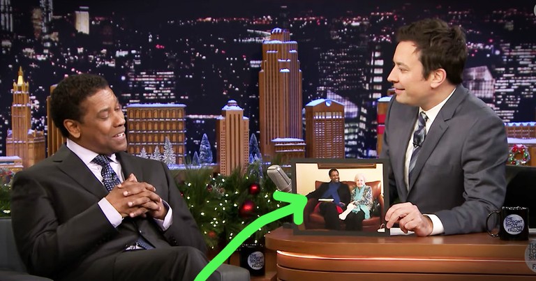 Denzel Washington Reunites With His Childhood Librarian And It's Precious
