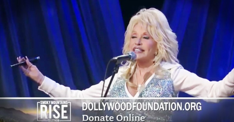 Emotional Dolly Parton Sings 'Smoky Mountain Memories' For Tennessee Fire Victims
