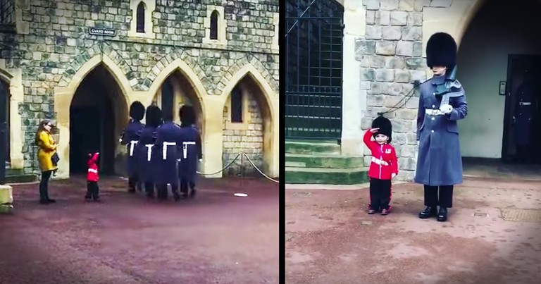 Royal Guard Breaks Tradition To Make A Little Boy's Birthday Wish Come True