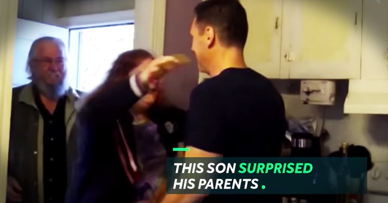 Son Surprised His Parents With A 200 Lb. Transformation