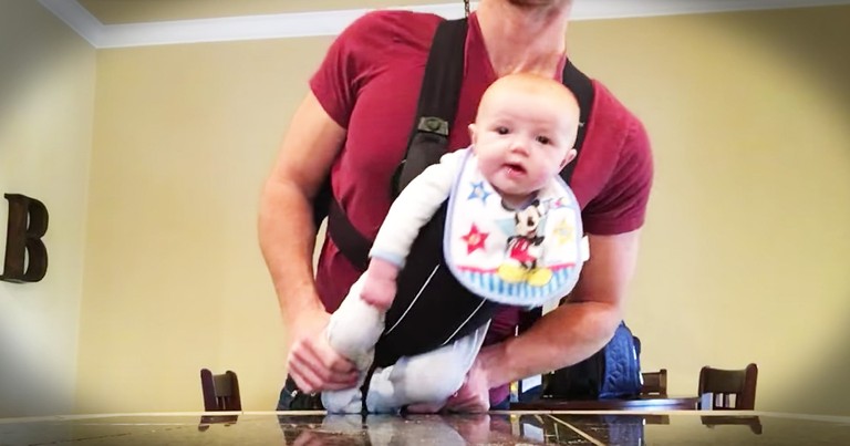 Dad Home Alone With The Baby And Some Serious Tunes Are Too Cute
