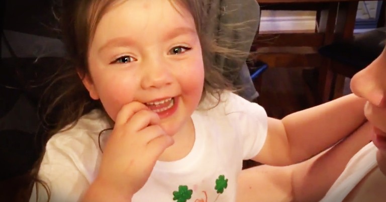 Little Girl Has Sweetest Reaction To Finding Out She's Gonna Be A Big Sister