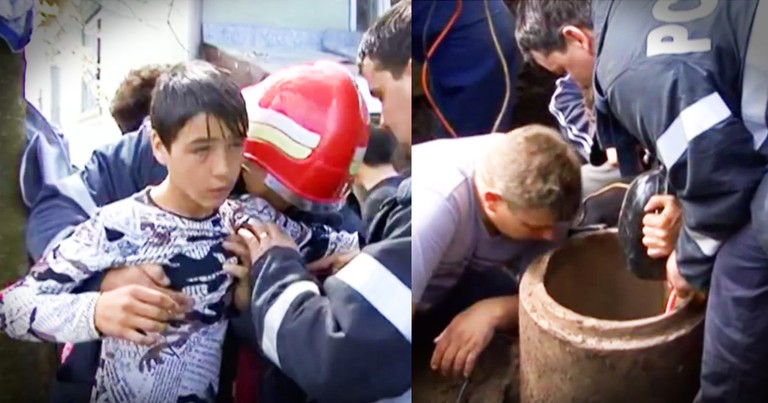 Young Boy Rescues Toddler Who Fell Down A Pipe